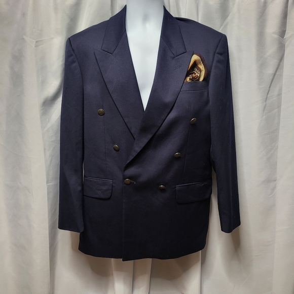 Oscar de la Renta Other - 💙EUC VINTAGE OSCAR DE LA RENTA WOOL DOUBLE BREASTED SPORT COAT.